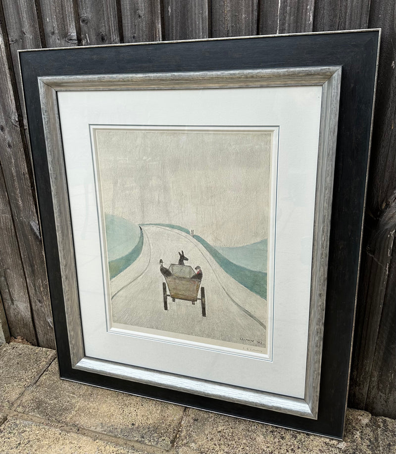 L.S. LAURENCE STEPHEN LOWRY, 'THE CART', SIGNED LIMITED EDITION COLOUR PRINT 24/850