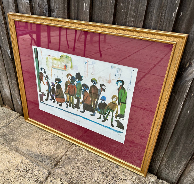 L.S. LAURENCE STEPHEN LOWRY, 'PEOPLE STANDING ABOUT', SIGNED LIMITED EDITION PRINT 209/500