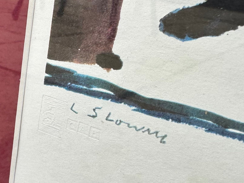 L.S. LAURENCE STEPHEN LOWRY, 'PEOPLE STANDING ABOUT', SIGNED LIMITED EDITION PRINT 209/500