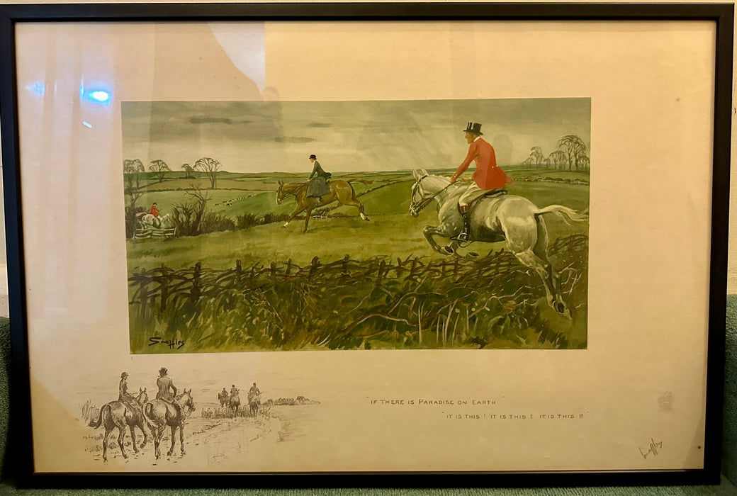 SNAFFLES, CHARLES JOHNSON PAYNE, 'IF THERE IS PARADISE ON EARTH', PRINT, SIGNED & BLINDSTAMPED