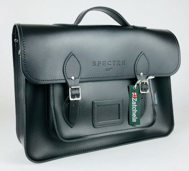 JAMES BOND - 2015 SPECTRE ZATCHELS LEATHER CREW SATCHEL BAG HOLDALL &amp; BOX TAGS