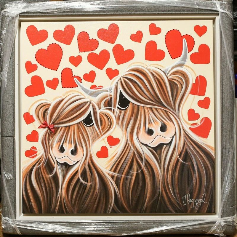 JENNIFER HOGWOOD (BRITISH, b.1980) -MCLOVE- LIMITED EDITION HIGHLAND COW PRINT, 8/75