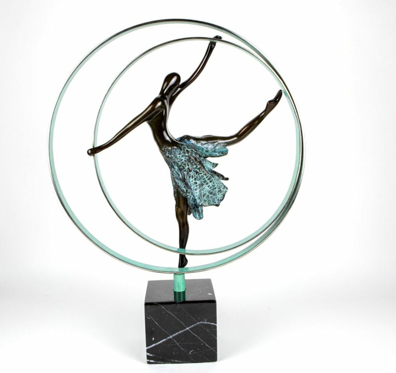JENNINE PARKER -ELEVATION- LIMITED EDITION BRONZE DANCER SCULPTURE FIGURE &amp; COA