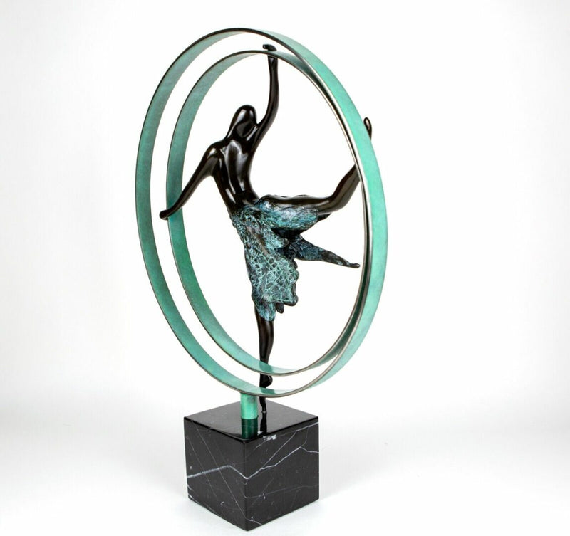 JENNINE PARKER -ELEVATION- LIMITED EDITION BRONZE DANCER SCULPTURE FIGURE &amp; COA