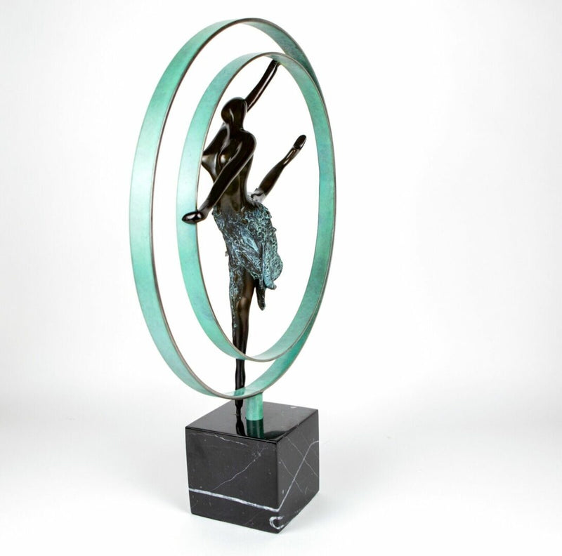 JENNINE PARKER -ELEVATION- LIMITED EDITION BRONZE DANCER SCULPTURE FIGURE &amp; COA
