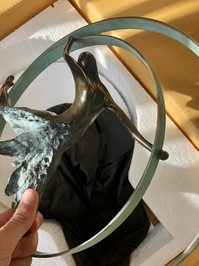 JENNINE PARKER -ELEVATION- LIMITED EDITION BRONZE DANCER SCULPTURE FIGURE &amp; COA