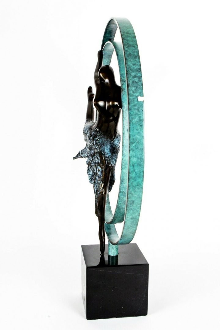JENNINE PARKER (BRITISH, b.1971) -ELEVATION- LIMITED EDITION BRONZE DANCER SCULPTURE