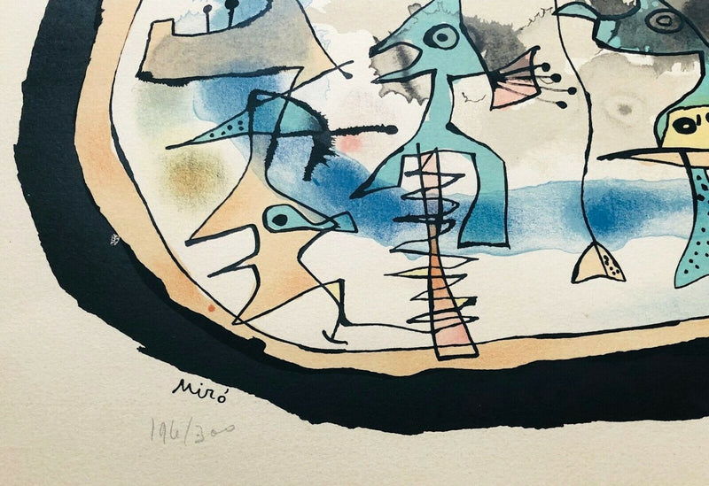 JOAN MIRO -LA NAISSANCE DU JOUR- 1957 LIMITED EDITION LITHOGRAPH PRINT, SIGNED