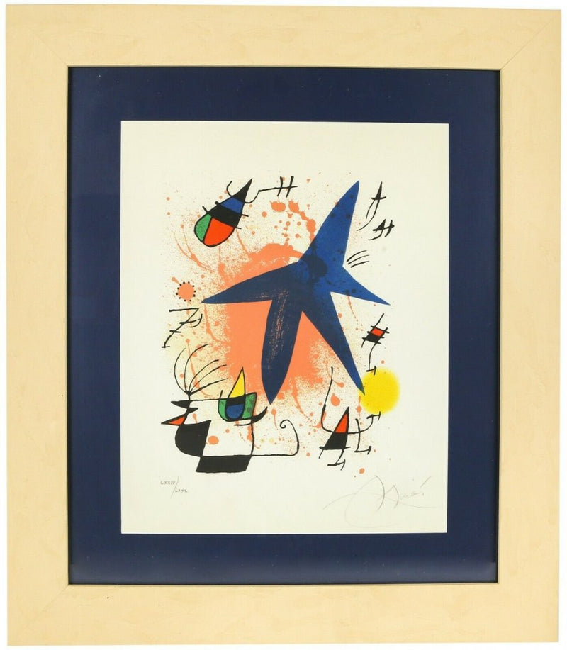 JOAN MIRO -INVITACIÓN ESTRELLA AZUL- LIMITED EDITION BLUE STAR PRINT, SIGNED