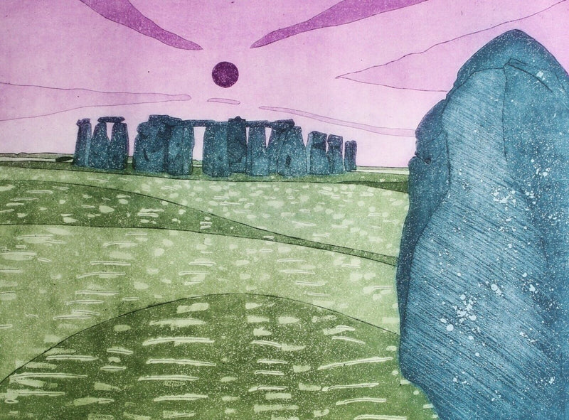 JOHN BRUNSDON -STONEHENGE- LIMITED EDITION COLOUR ETCHING PRINT 22/150