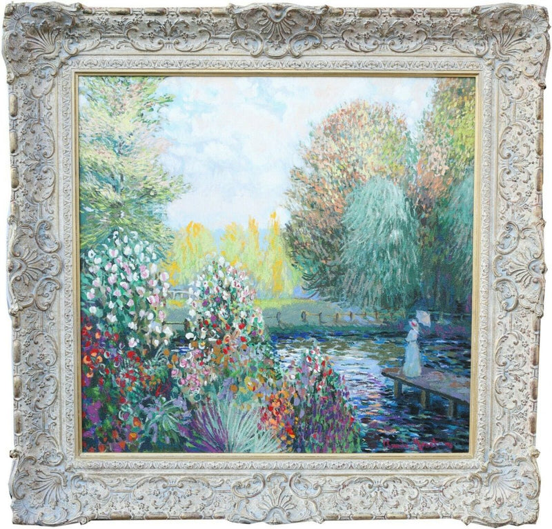 JOHN MYATT (BRITISH, b.1945) -PARK AT MONTGERON- CLAUDE MONET LIMITED EDITION CANVAS PRINT