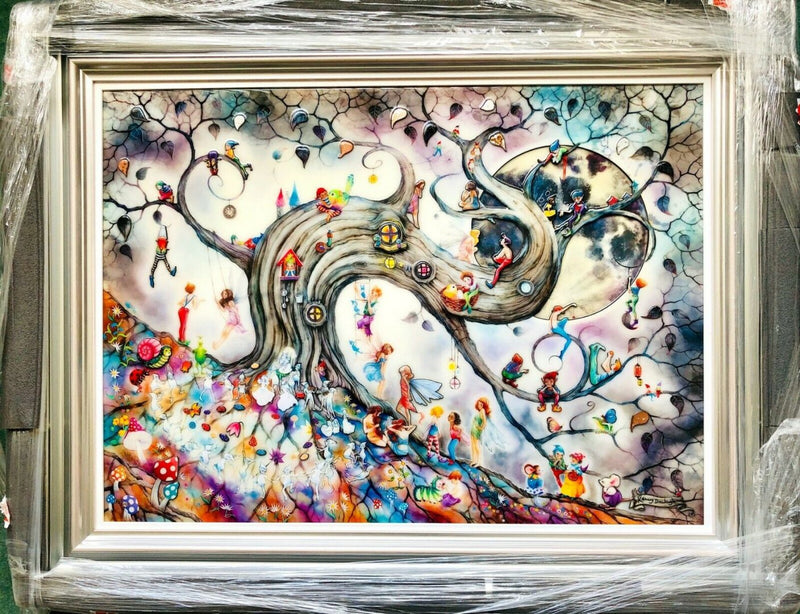 KERRY DARLINGTON (BRITISH, b.1974) -FAERIE GLEN- LIMITED EDITION EMBELLISHED ART PRINT