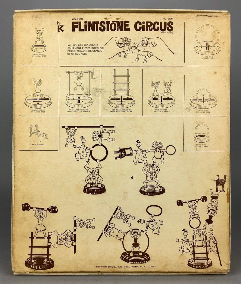 KOHNER BROS 'FLINTSTONE CIRCUS' VINTAGE ACROBAT BOARD GAME PLAY SET 228, BOXED