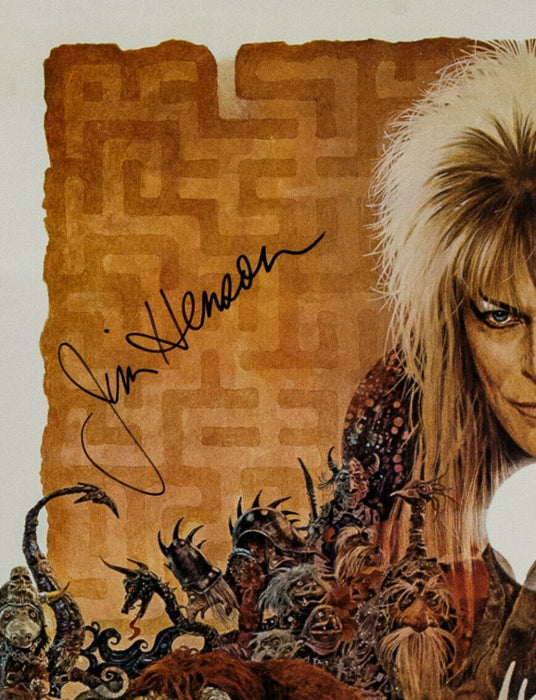 LABYRINTH (1986) - US ONE SHEET FILM MOVIE CINEMA POSTER, SIGNED BY JIM HENSON