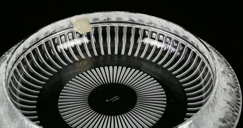 LALIQUE FRANCE -MARGUERITES- CLEAR/FROSTED GLASS DAISY CENTREPIECE BOWL