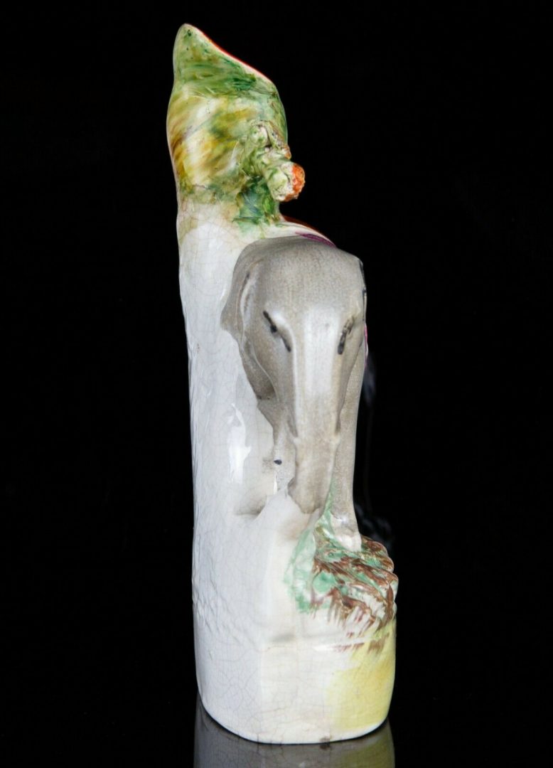 19th CENTURY STAFFORDSHIRE ELEPHANT &amp; TREE SPILL VASE FIGURE MODEL
