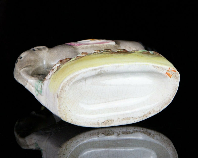 19th CENTURY STAFFORDSHIRE ELEPHANT &amp; TREE SPILL VASE FIGURE MODEL