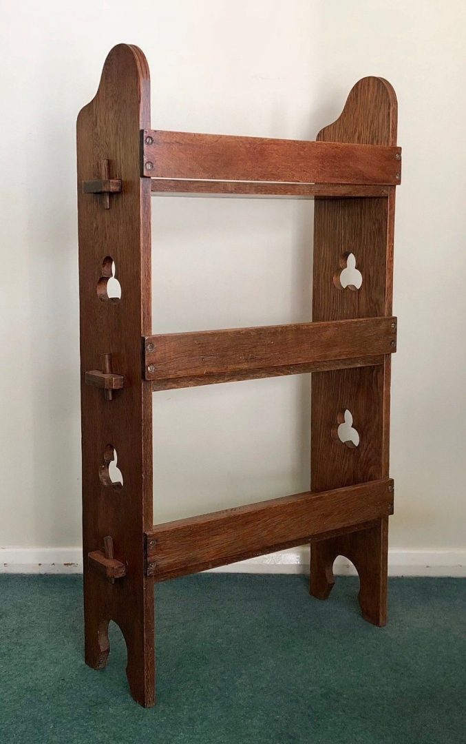 LIBERTY & Co. - ARTS & CRAFTS SOLID OAK 3-TIER SEDLEY BOOKCASE