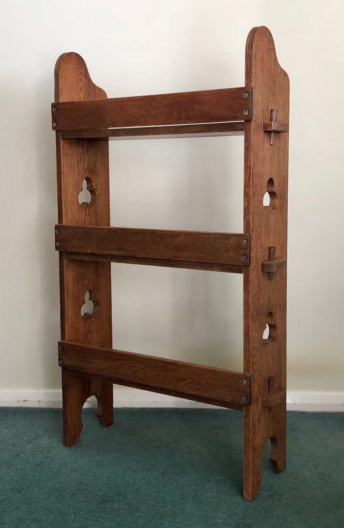 LIBERTY & Co. - ARTS & CRAFTS SOLID OAK 3-TIER SEDLEY BOOKCASE