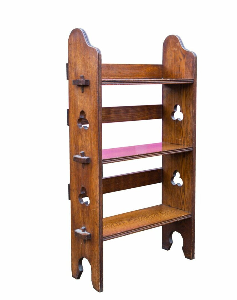 LIBERTY & Co. - EDWARDIAN ARTS &; CRAFTS SOLID OAK SEDLEY BOOKCASE SHELF UNIT