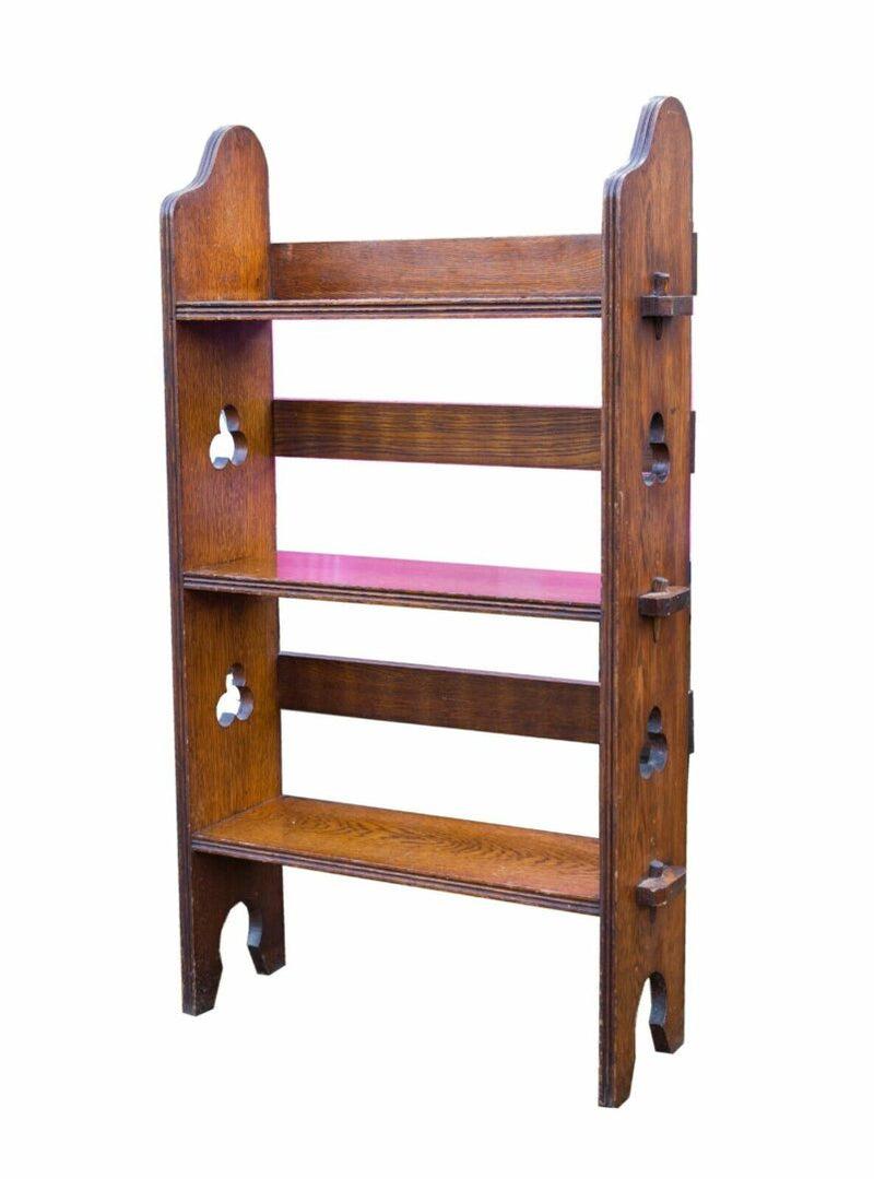 LIBERTY & Co. - EDWARDIAN ARTS &; CRAFTS SOLID OAK SEDLEY BOOKCASE SHELF UNIT