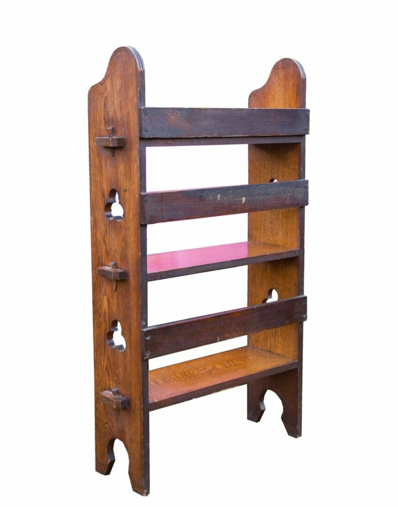 LIBERTY & Co. - EDWARDIAN ARTS &; CRAFTS SOLID OAK SEDLEY BOOKCASE SHELF UNIT