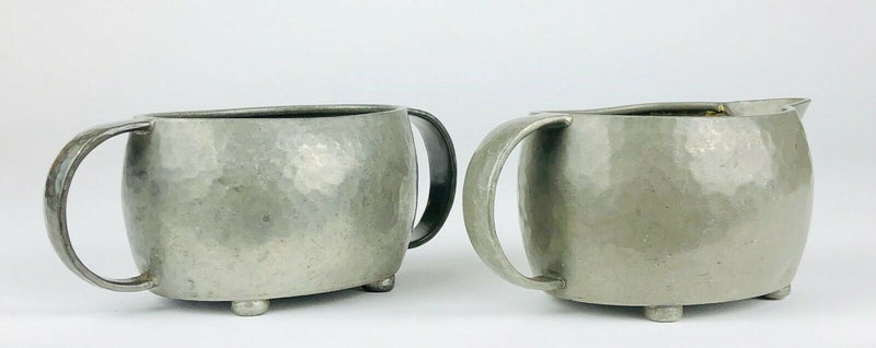 LIBERTY &amp; Co. TUDRIC PEWTER TEA SET SERVICE MILK CREAM JUG SUGAR BOWL POT 01536