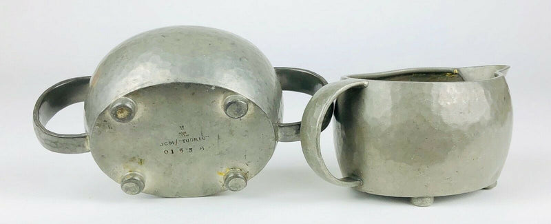 LIBERTY &amp; Co. TUDRIC PEWTER TEA SET SERVICE MILK CREAM JUG SUGAR BOWL POT 01536