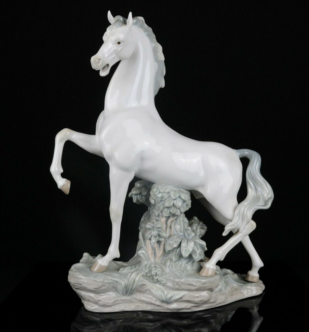 Lladro -White Horse- Large Vicente Martinez Figure Model Stallion 4781 ...