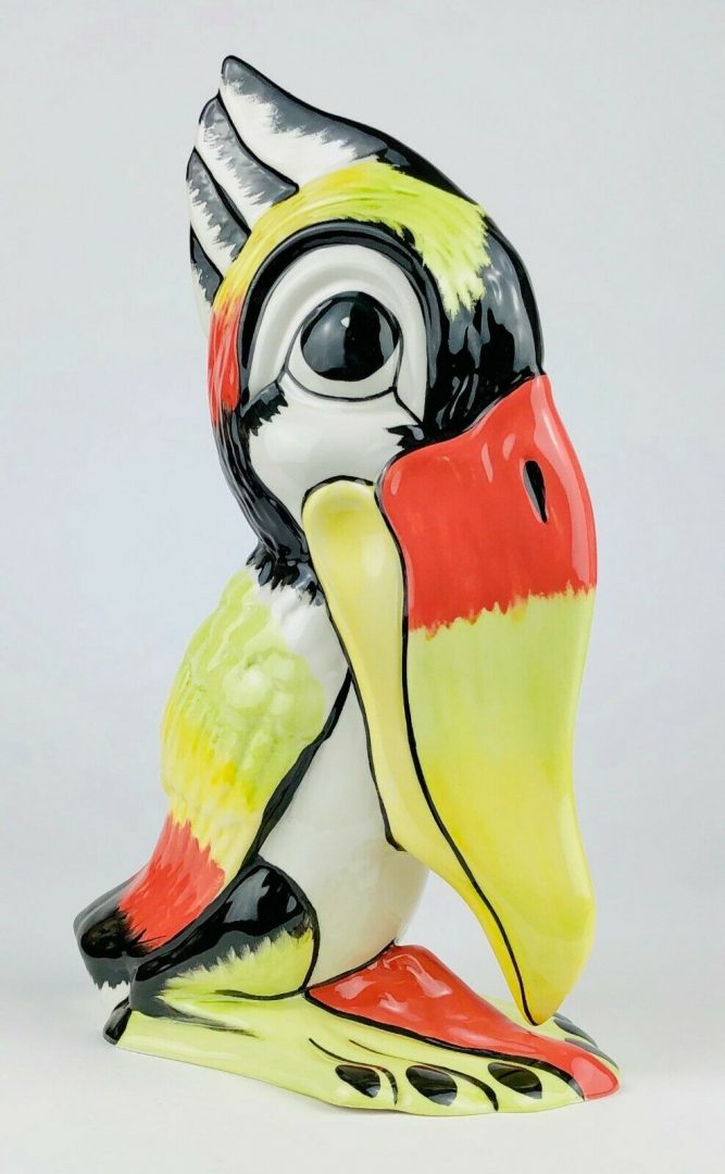 LORNA BAILEY 'TOUCAN' OLD ELLGREAVE POTTERY GROTESQUE BIRD ROOK GREEB FIGURE