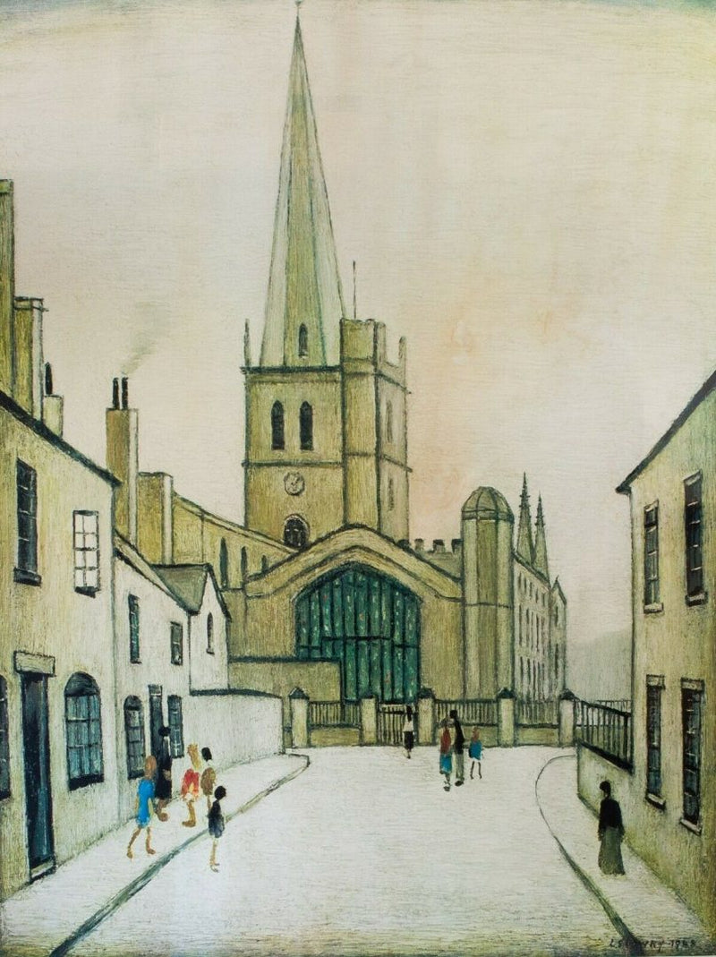 lowry signed print Burford Church