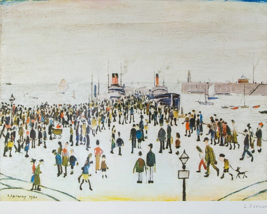 LAURENCE STEPHEN LOWRY -FERRY BOATS- LIMITED EDITION PRINT 185/500, SIGNED