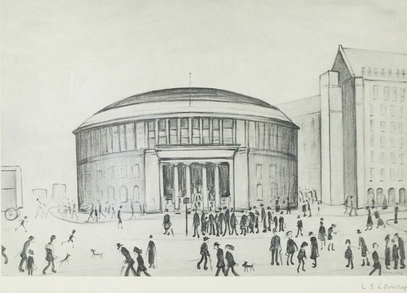L.S. LAURENCE STEPHEN LOWRY, 'REFERENCE LIBRARY', SIGNED LIMITED EDITION PRINT