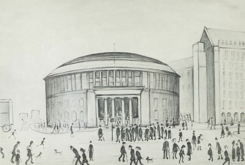 L.S. LAURENCE STEPHEN LOWRY, 'REFERENCE LIBRARY', SIGNED LIMITED EDITION PRINT