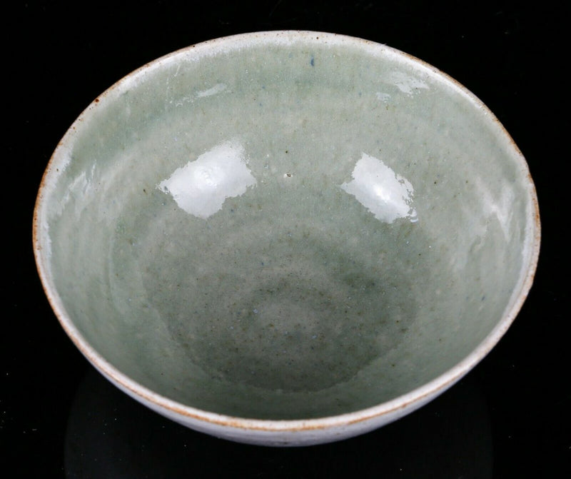 LUCIE RIE &amp; HANS COPER- STUDIO POTTERY SPECKLED WHITE STONEWARE BOWL, SIGNED