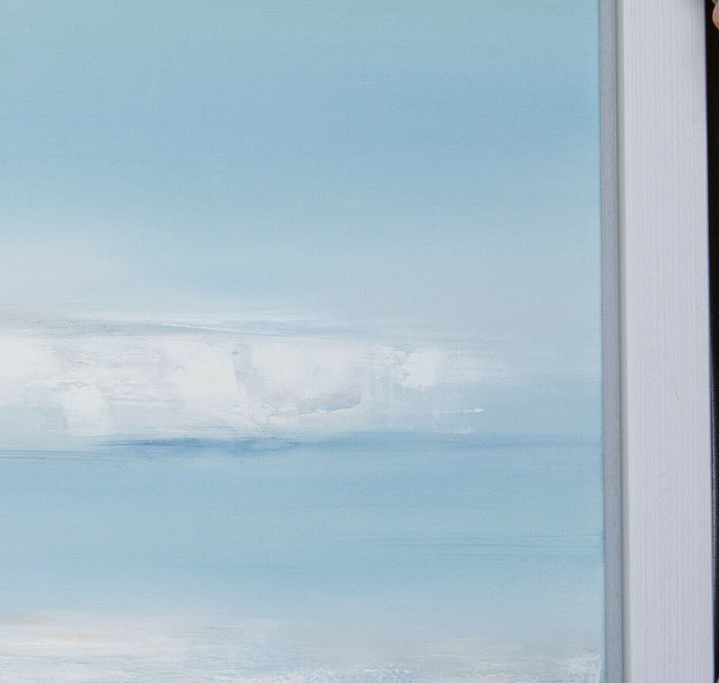 LYNNE TIMMINGTON (BRITISH, C20th) -ILLUSIONS- COASTAL LANDSCAPE, ORIGINAL OIL ON CANVAS, SIGNED