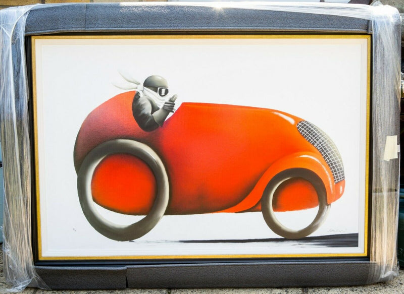 MACKENZIE THORPE (BRITISH, b.1956) -FASTEST CAR IN THE WORLD- LIMITED EDITION PRINT &amp; COA
