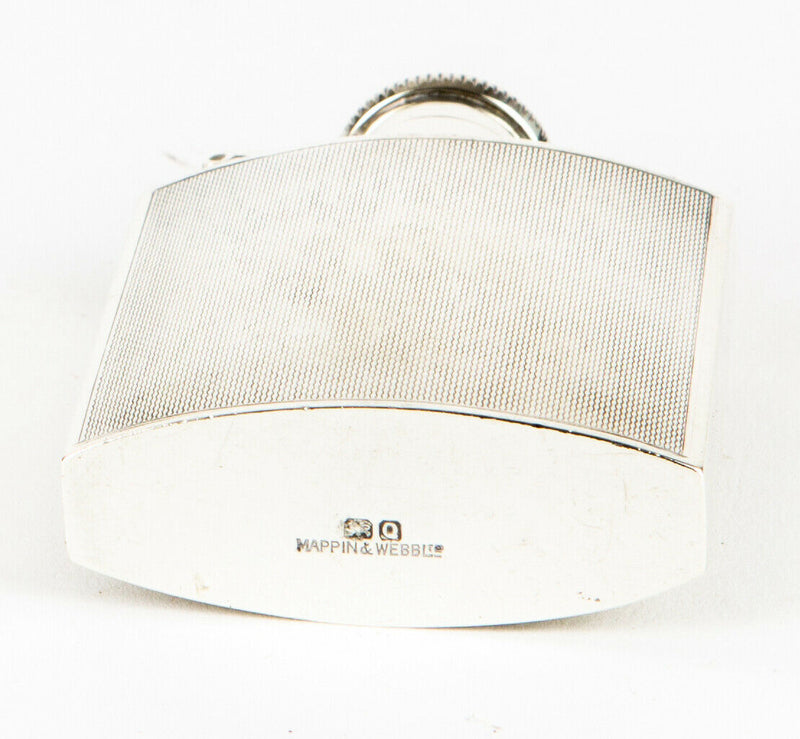 MAPPIN &amp; WEBB - HALLMARKED 925 STERLING SILVER HIP POCKET FLASK DECANTER, 60g