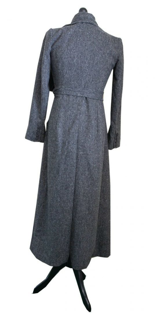 MARIA GRACHVOGEL - GREY WOOL COAT SIZE 10, OWNED BY EMMA THOMPSON DBE