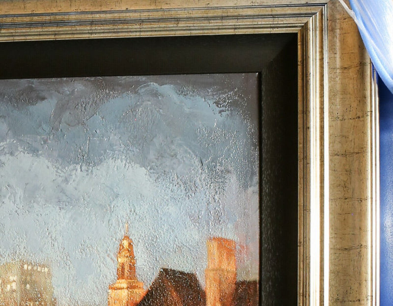 MARK SPAIN (BRITISH, C20th) -THE LONDON EYE- LARGE ORIGINAL OIL ON CANVAS, SIGNED
