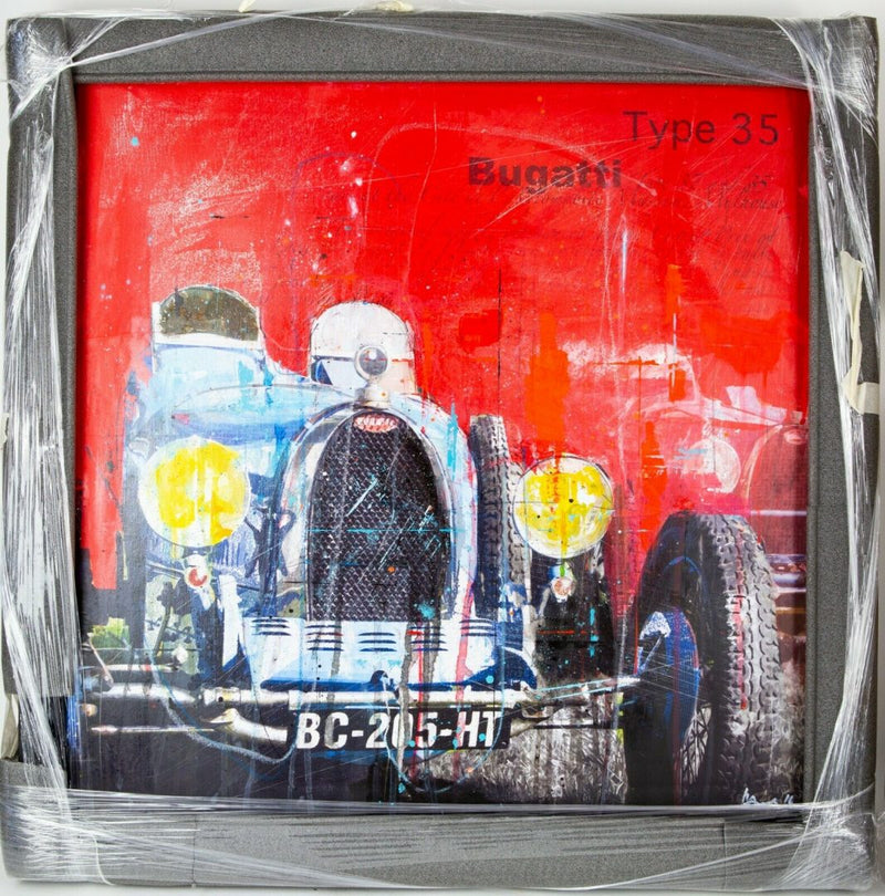 MARKUS HAUB (GERMAN, b.1972) -BUGATTI RL665- ORIGINAL OIL ON CANVAS, SIGNED