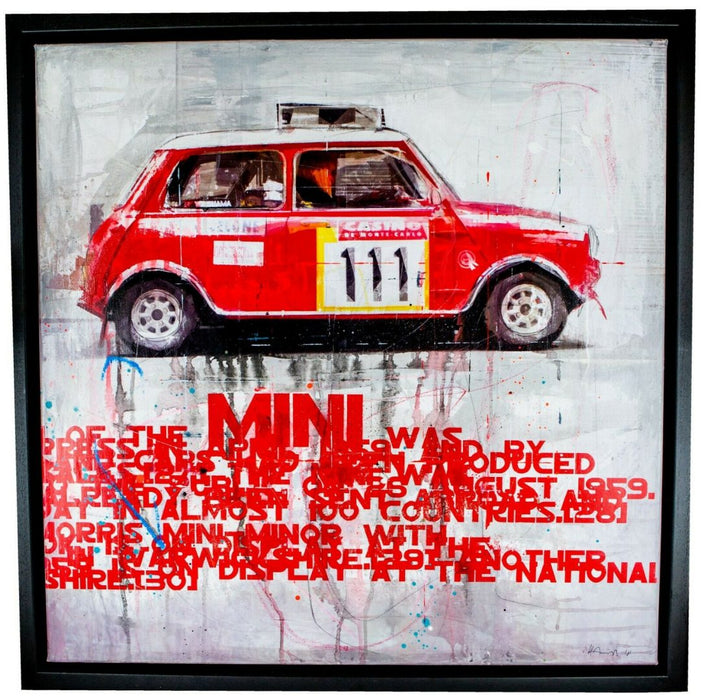 MARKUS HAUB (b.1972) -MINI MONTE CARLO III- RACE CAR, OIL ON CANVAS, SIGNED