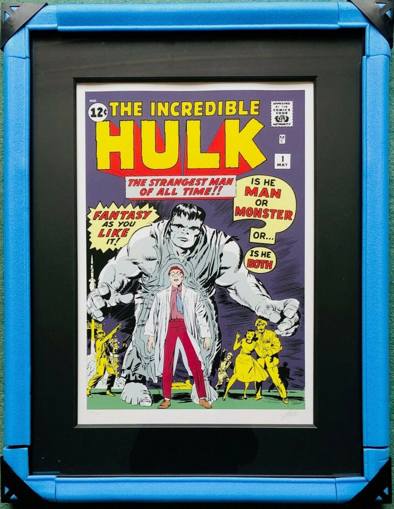 MARVEL 'INCREDIBLE HULK #1' LIMITED EDITION COMIC GICLEE PRINT, SIGNED STAN LEE