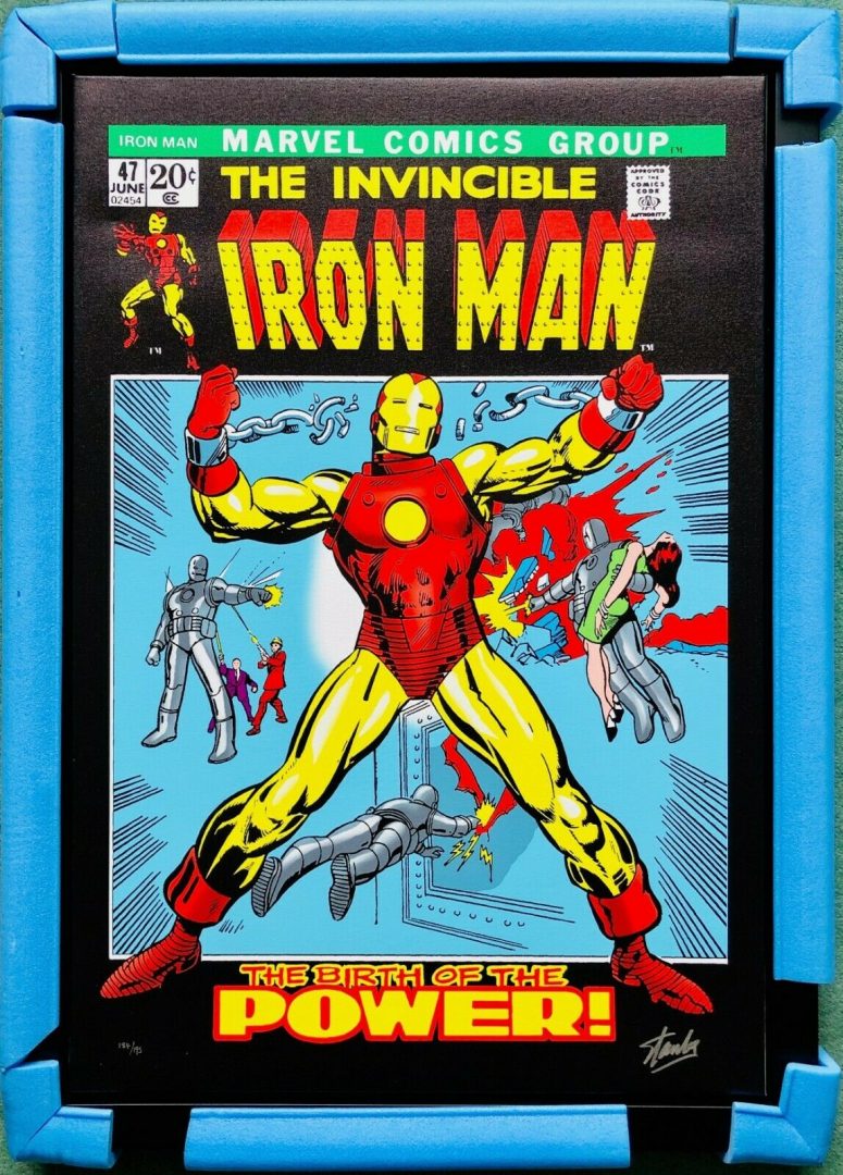 MARVEL -'NVINCIBLE IRON MAN #47' LIMITED EDITION BOXED CANVAS PRINT, STAN LEE SIGNED