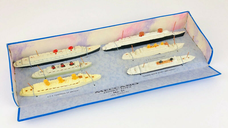 MECCANO DINKY - FAMOUS LINERS GIFT SET No. 51 PRE-WAR 1934-40 BOAT SHIP SET