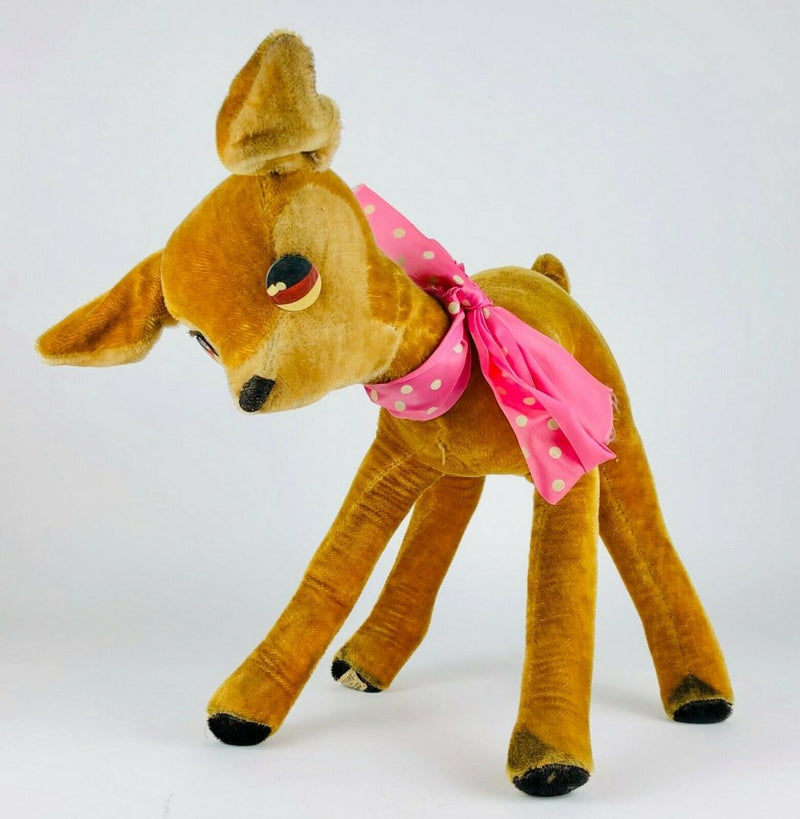 MERRYTHOUGHT 'BAMBI' LARGE VINTAGE WALT DISNEY DOE DEER TEDDY BEAR TOY &amp; LABEL