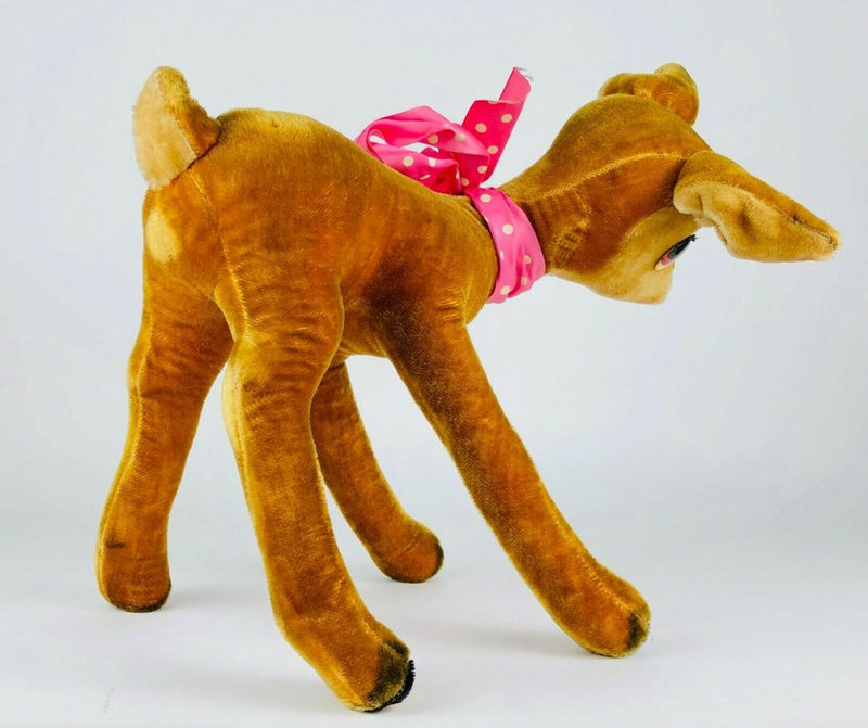MERRYTHOUGHT 'BAMBI' LARGE VINTAGE WALT DISNEY DOE DEER TEDDY BEAR TOY &amp; LABEL