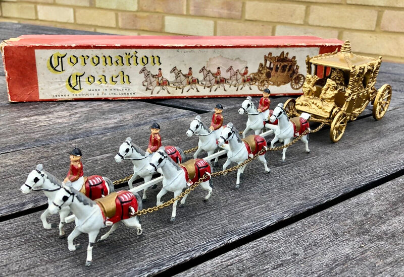 MOKO LESNEY MATCHBOX CORONATION COACH STATE ROAD LANDAU, KING & QUEEN, BOXED