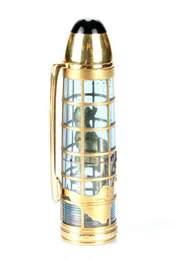 MONTBLANC 'JOHN HARRISON' LIMITED EDITION 18K GOLD &amp; DIAMOND SKELETON FOUNTAIN PEN