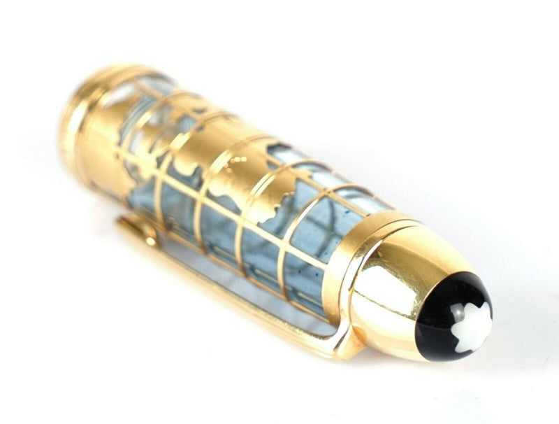 MONTBLANC 'JOHN HARRISON' LIMITED EDITION 18K GOLD &amp; DIAMOND SKELETON FOUNTAIN PEN